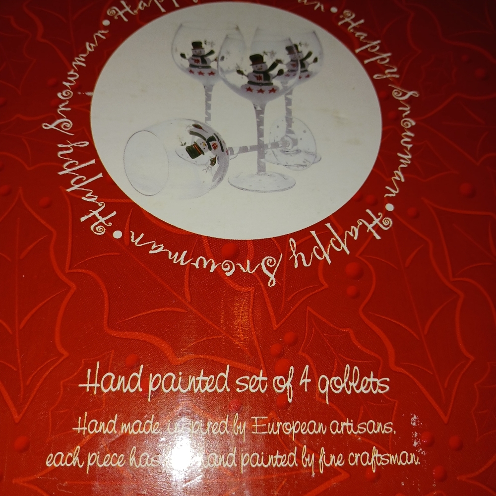 Hand painted goblets - Picture 2 of 2